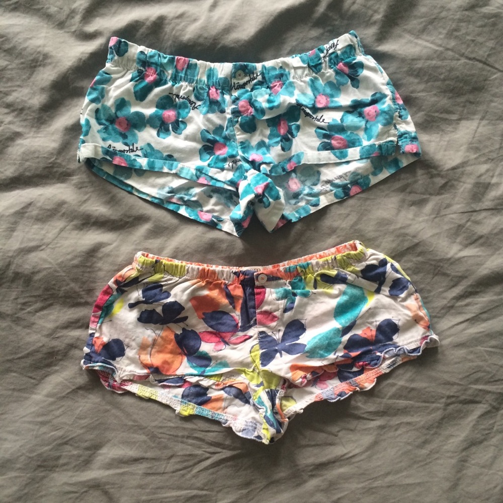 Two Hollister Pajama Shorts